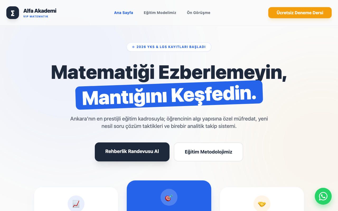 Alfa Akademi | Ankara VIP Matematik