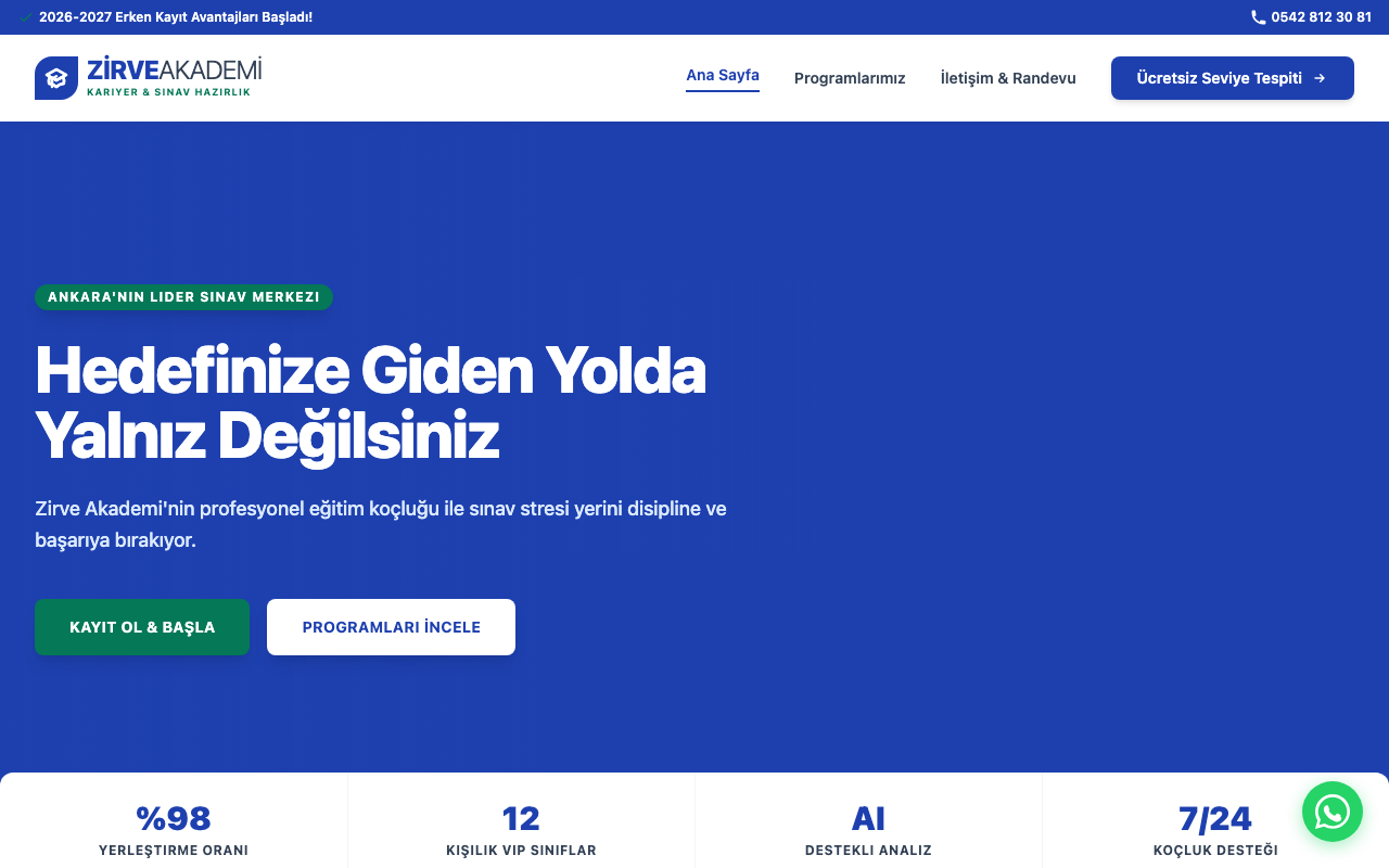 Zirve Akademi | Ankara Kariyer ve Sınav Hazırlık Merkezi