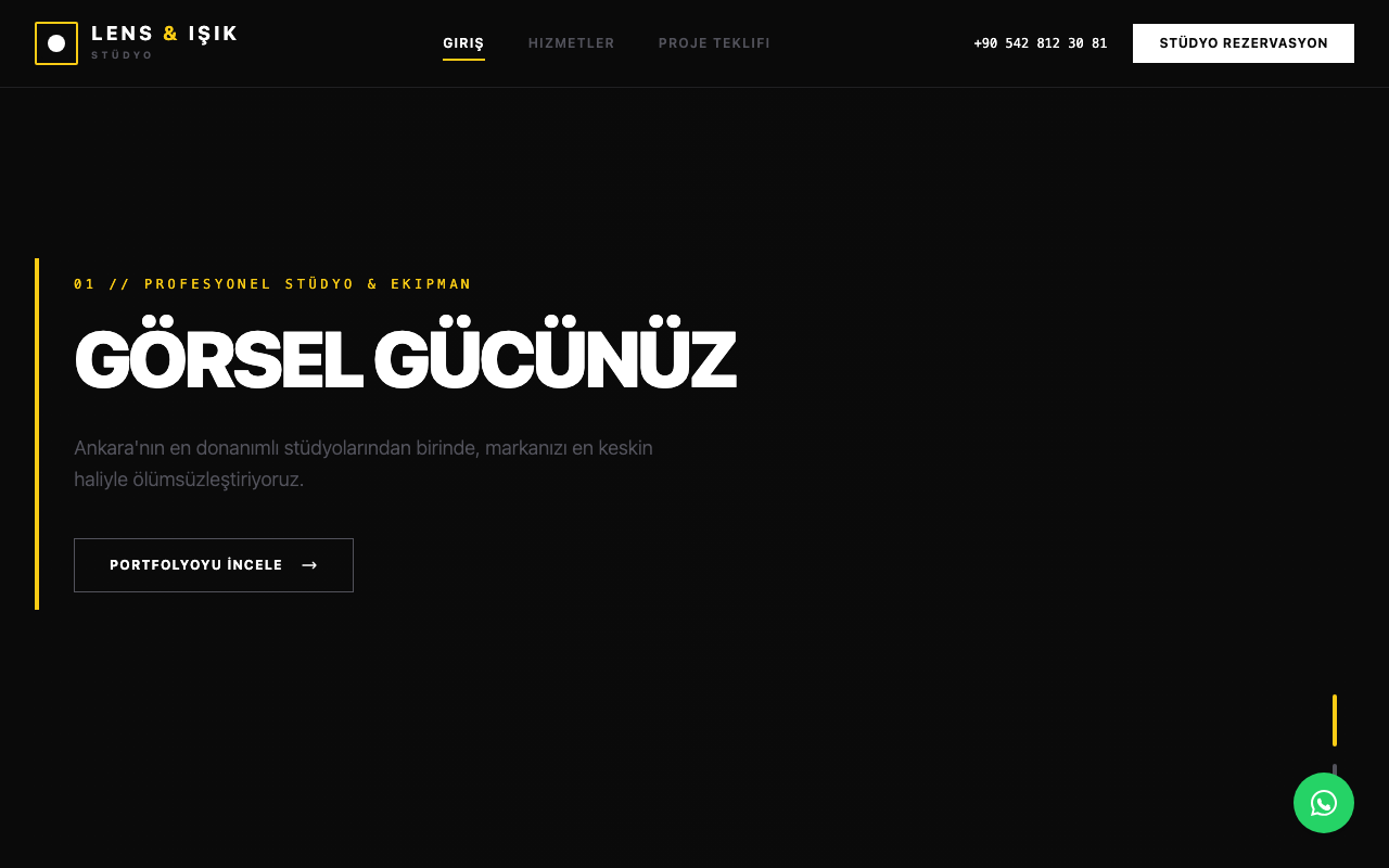 Lens & Işık | Kurumsal Fotoğraf Stüdyosu