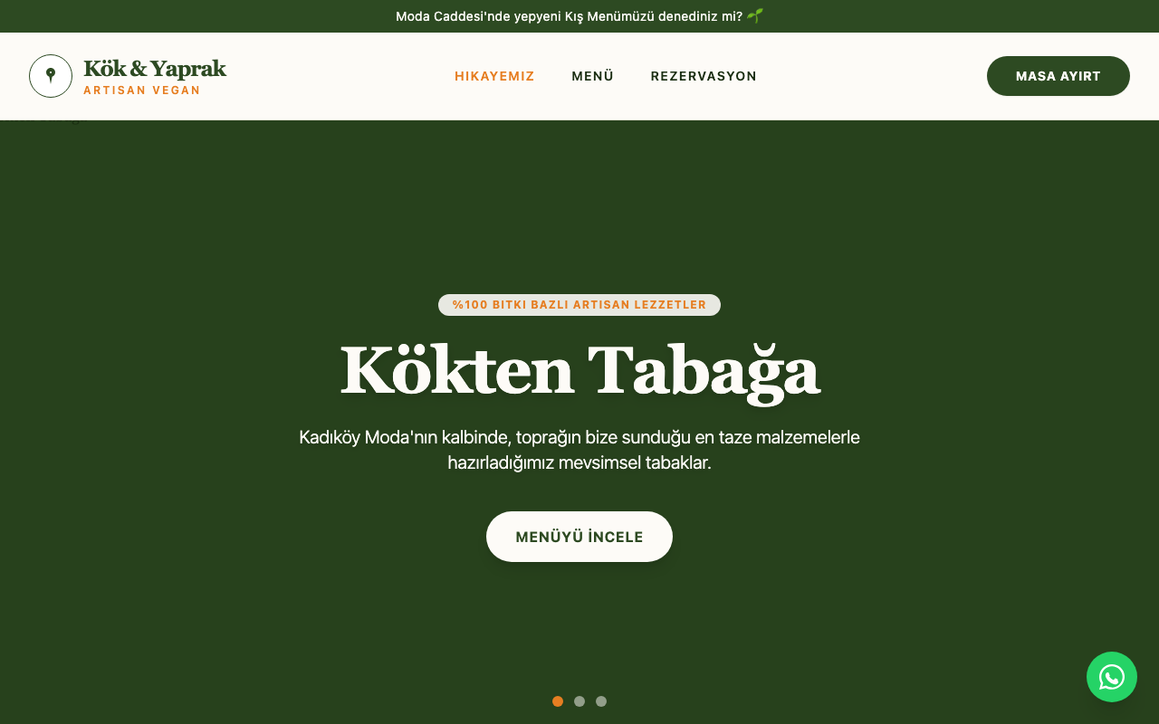 Kök & Yaprak | Artisan Vegan Mutfak