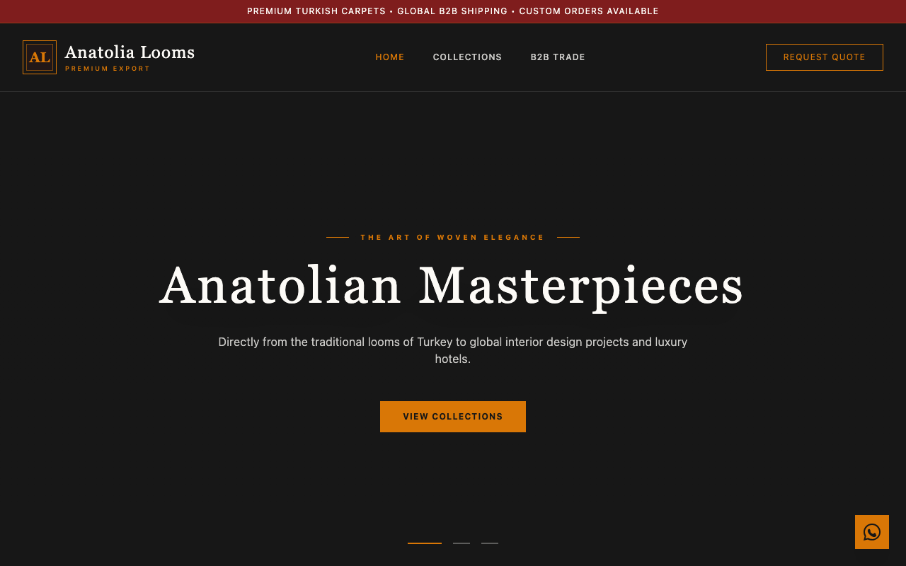Anatolia Looms | Premium Turkish Carpet Export