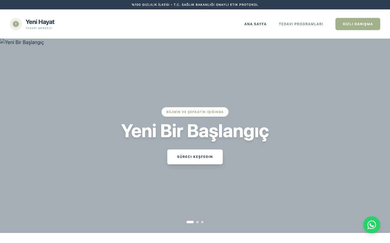 Yeni Hayat Terapi Merkezi | Bağımlılık ve İyileşme
