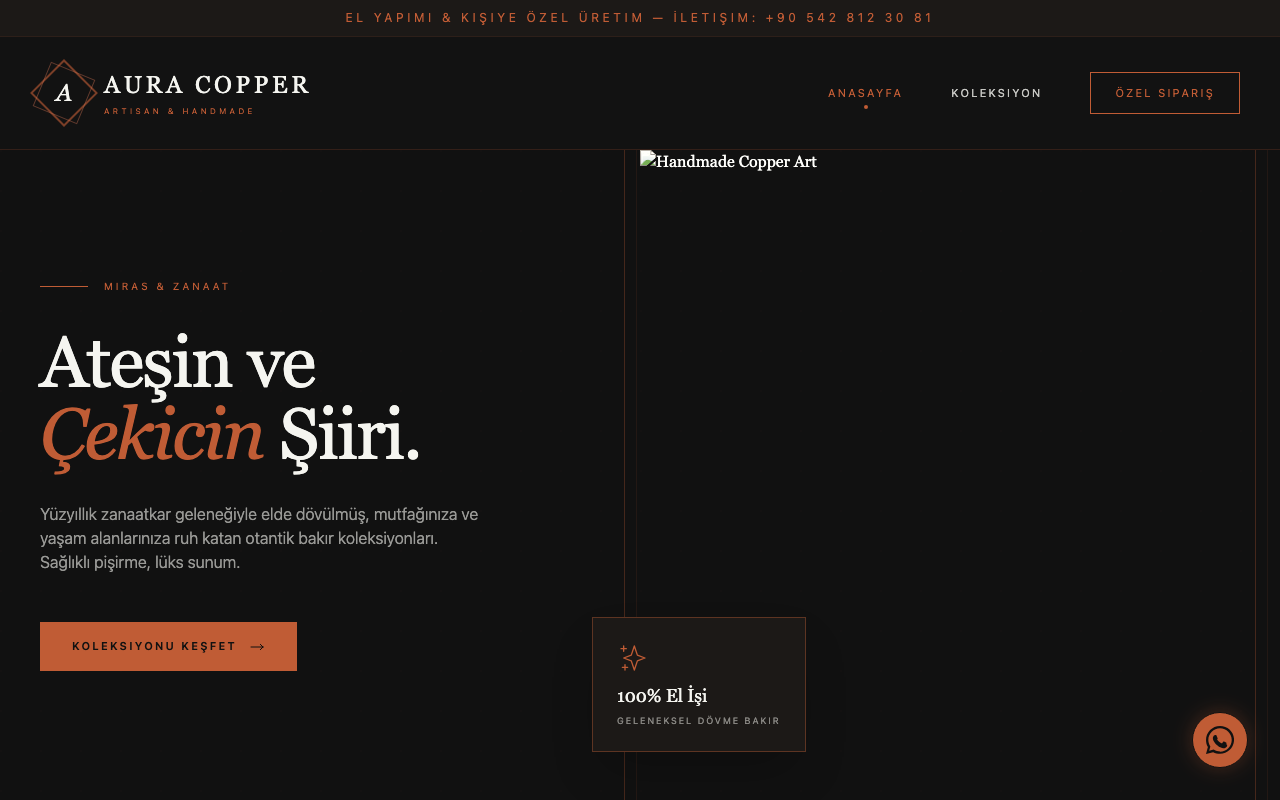 Aura Copper | El Yapımı Bakır Sanatı