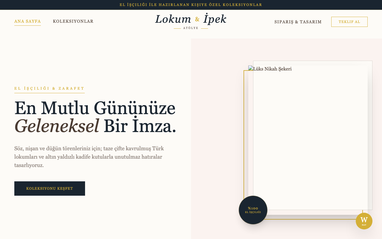 Lokum & İpek | Geleneksel Nikah Şekeri Atölyesi