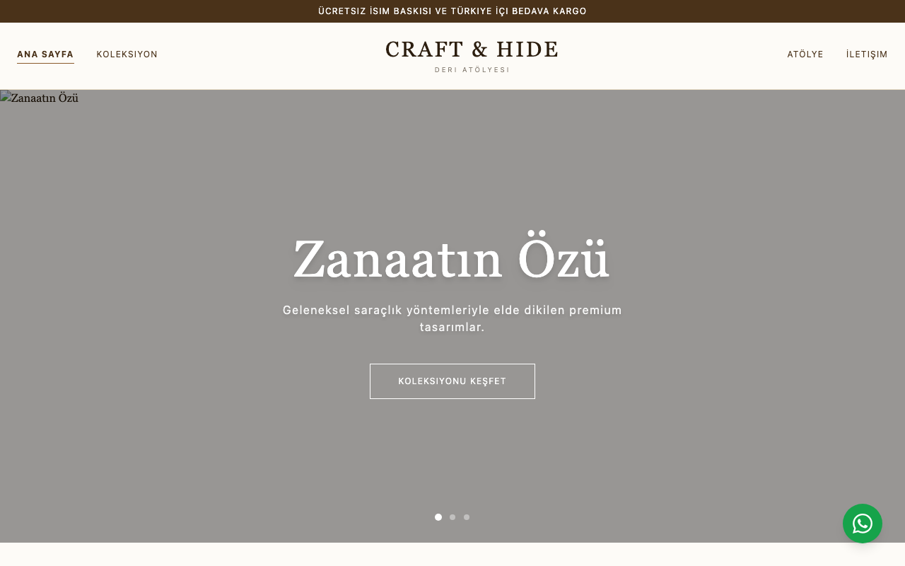 CRAFT & HIDE | El Yapımı Deri Atölyesi