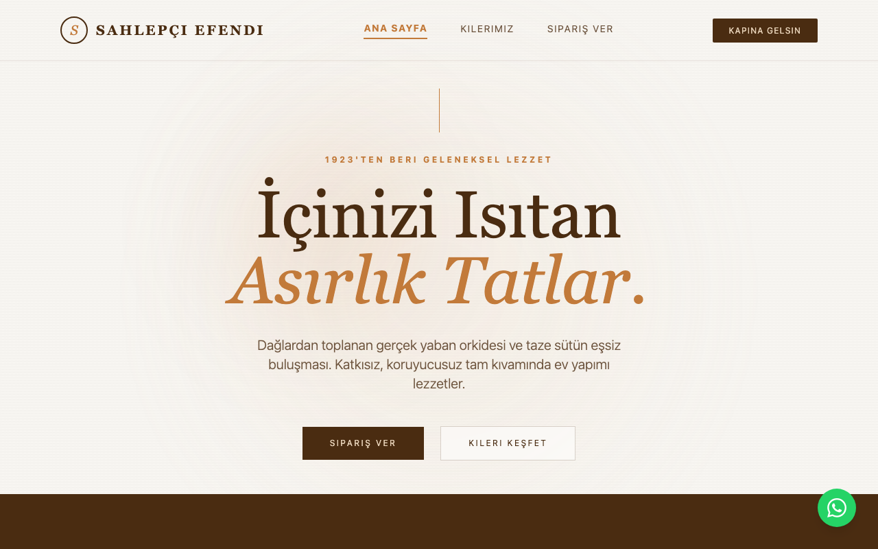 Sahlepçi Efendi | Geleneksel Türk İçecekleri