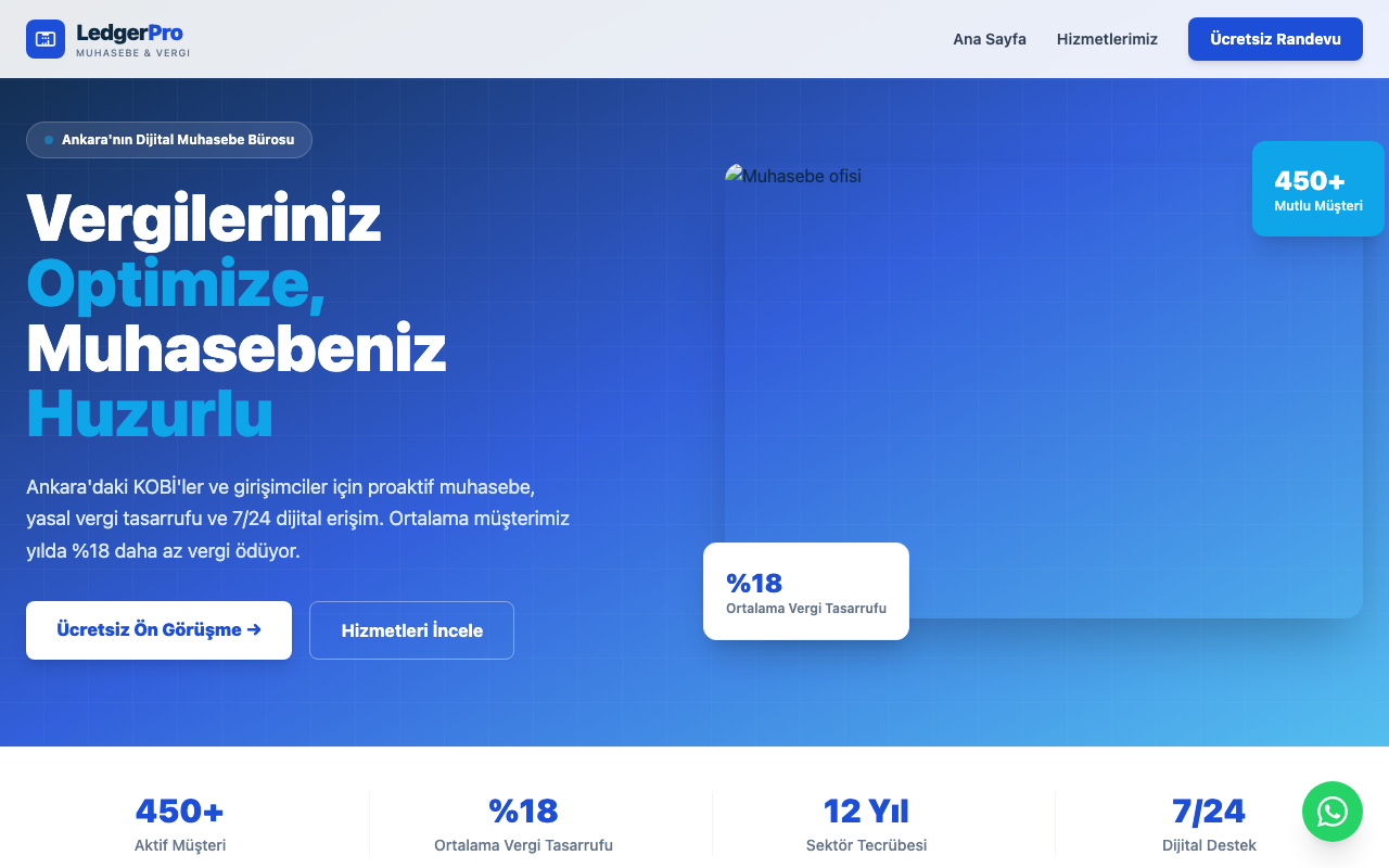 LedgerPro | Dijital Muhasebe & Vergi Danışmanlığı