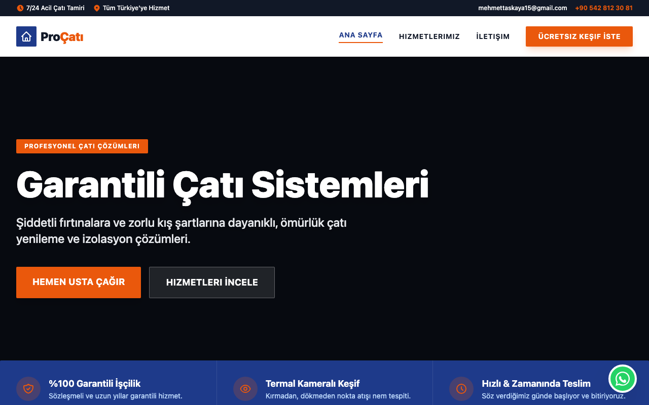 ProÇatı | Kurumsal Çatı Sistemleri ve İzolasyon Çözümleri