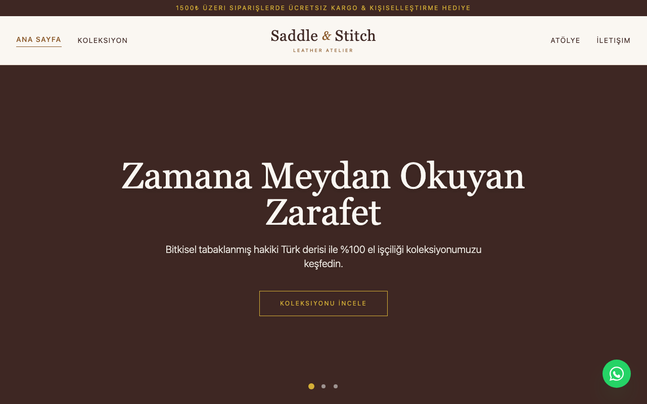 Saddle & Stitch | Premium Türk Derisi El Çantaları
