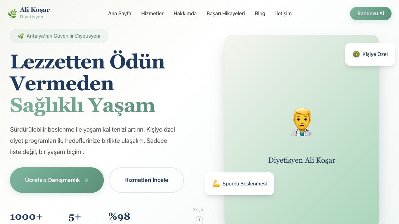 Diyetisyen Ali Koşar